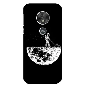 Силиконовый Чехол с принтом "Космонавты" на Motorola MOTO G7 Play (Космонавт)