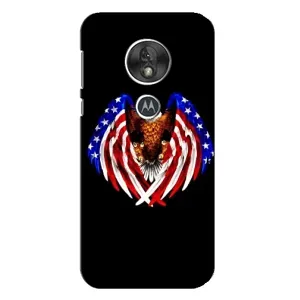 Чехол Флаг USA для Motorola MOTO G7 Play (Крылья США)