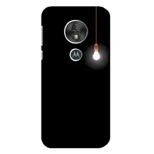 Чехол с картинками на черном фоне для Motorola MOTO G7 Play (Лампочка)