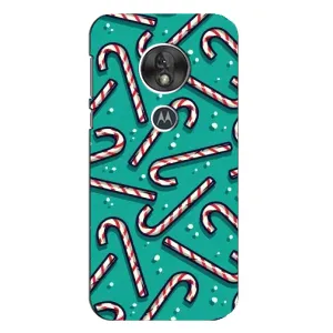 Силиконовый бампер на рождество для Motorola MOTO G7 Play (Леденцы)