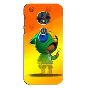 Чехол Бравл Старс для Motorola MOTO G7 Play (LEON в кофте)