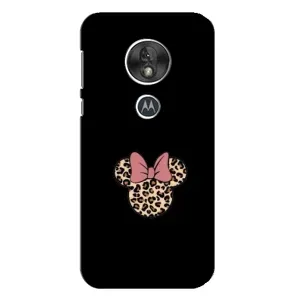 Чехол с леопардовым принтом на Motorola MOTO G7 Play (Леопардовая Минни)