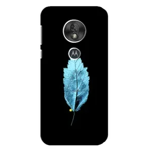 Чехол с картинками на черном фоне для Motorola MOTO G7 Play (Листочек)
