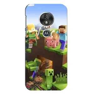 Чехлы для Motorola MOTO G7 Play (Персонажи Майн Крафт) (Майн-крафт)