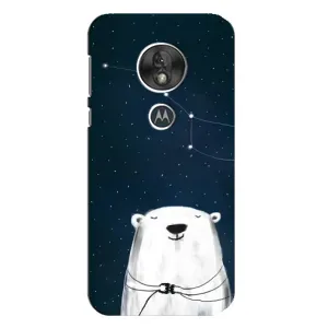 Силиконовый бампер с картинкой животных для Motorola MOTO G7 Play (Медведица)