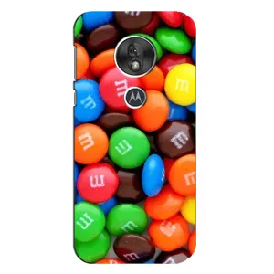 Чехол с изображением вкусной еды для Motorola MOTO G7 Play (Разноцветные M&M'S)