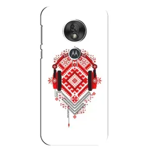 Силиконовый Чехол на Motorola MOTO G7 Play с картинкой Вышиванки (Модная вышиванка)