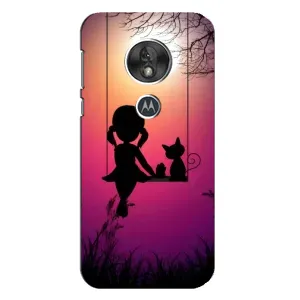 Девчачий Чехол для Motorola MOTO G7 Play (На качели)