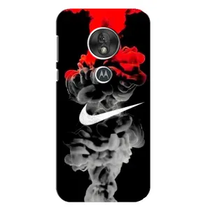 Силиконовый Чехол на Motorola MOTO G7 Play с картинкой Nike (Nike дым)