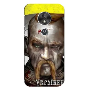 Чехол с картинкой (Патриотический КОЗАК) на Motorola MOTO G7 Play (Одноглазый Козак)