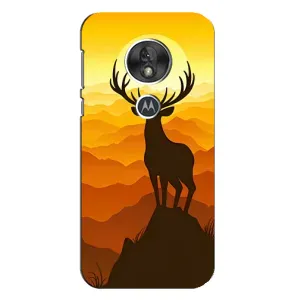 Чехлы с изображением разных животных для Motorola MOTO G7 Play (Силуэт Оленя)
