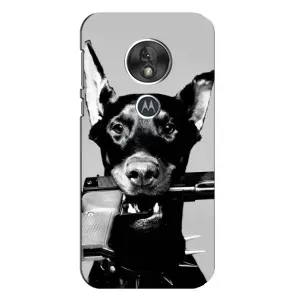 Чехол ДОБЕРМАН для Motorola MOTO G7 Play (Опасный доберман)