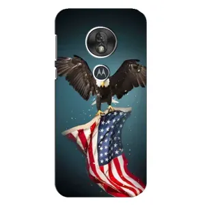 Чехол Флаг USA для Motorola MOTO G7 Play (Орел и флаг)