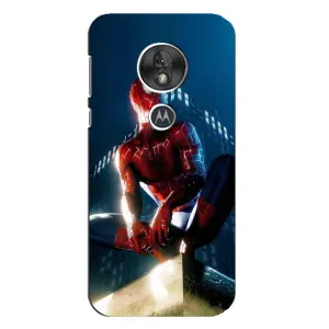Чехол Супергерой Человека Паука на Motorola MOTO G7 Play (Паук на доме)