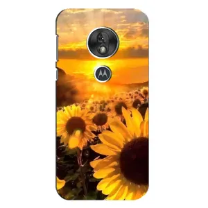 Чехол с Цветами для Motorola MOTO G7 Play (поле подсолнухов)
