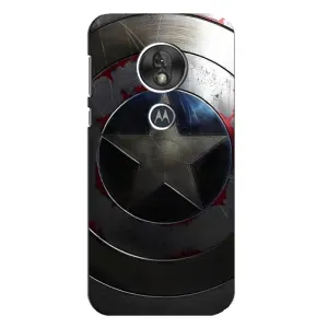 Чехол с Щитом Капитана Америки на Motorola MOTO G7 Play (Ретро Щит Капитана)