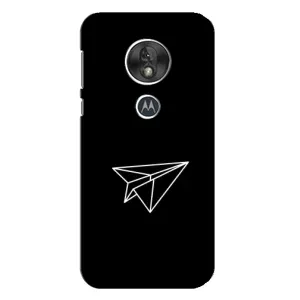 Чехол с картинками на черном фоне для Motorola MOTO G7 Play (Самолетик)