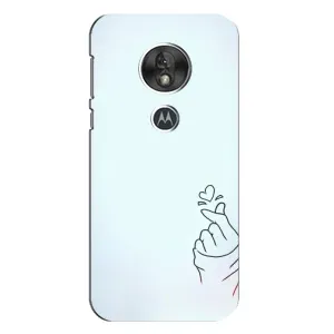 Чехлы (Знак сердечка) на Motorola MOTO G7 Play (Сердце на голубом)