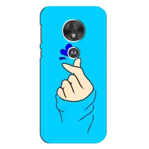 Чехлы (Знак сердечка) на Motorola MOTO G7 Play (Сердце на синем)