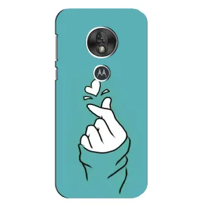 Чехлы (Знак сердечка) на Motorola MOTO G7 Play (Сердечко на бирюзовом)