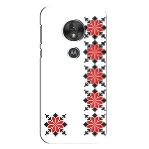 Силиконовый Чехол на Motorola MOTO G7 Play с картинкой Вышиванки (Силуэт вышиванки)