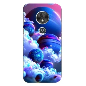 Чехлы КОСМОС для Motorola MOTO G7 Play (Синие планеты)