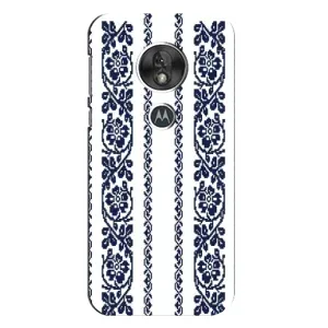 Силиконовый Чехол на Motorola MOTO G7 Play с картинкой Вышиванки (Синяя вышиванка)