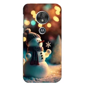 Чехлы на Новый Год Motorola MOTO G7 Play (Снеговик праздничный)