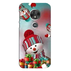 Чехлы на Новый Год Motorola MOTO G7 Play (Снеговик в шапке)