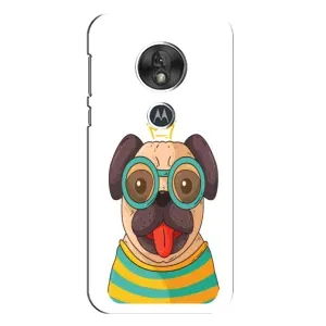 Бампер для Motorola MOTO G7 Play с картинкой "Песики" (Собака Король)