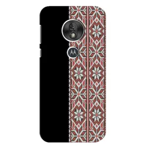 Силиконовый Чехол на Motorola MOTO G7 Play с картинкой Вышиванки (Стильная вишиванка)