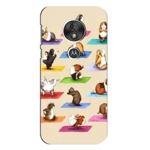 Чехол с Прикольным принтом на Motorola MOTO G7 Play (Ёга свинок)