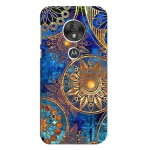 Чехлы со смыслом для Motorola MOTO G7 Play (Золотые узоры)