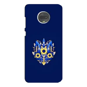 Чехол Укр Символика для Motorola MOTO G7 Plus (Цветущий Герб)