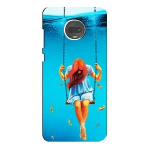 Чехол Стильные девушки на Motorola MOTO G7 Plus (Девушка на качели)