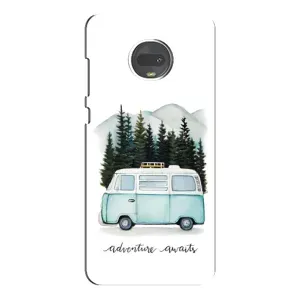 Силіконовий бампер з картинкою машини на Motorola MOTO G7 Plus (Будиночок на колесах)