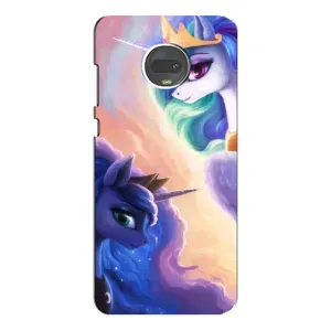 Чехол Unicorn на Motorola MOTO G7 Plus (Единорожки на тучках)