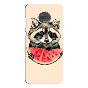 Силиконовый Чехол с Енотами на Motorola MOTO G7 Plus (Енот)