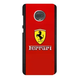 Силіконовий бампер з картинкою машини на Motorola MOTO G7 Plus (Ferrari Logo)