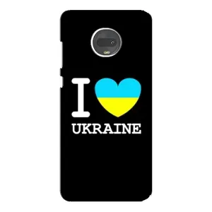 Чехол с Украинской символикой на Мото Джи 7 Плюс (I Love Ukraine)