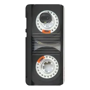 Чехол с Прикольным принтом на Motorola MOTO G7 Plus (Кассета магнитофона)