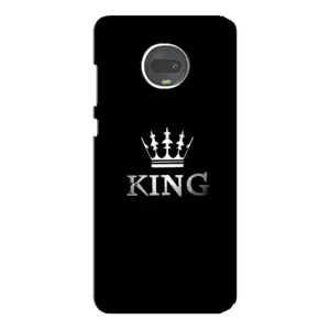 Чехол (Корона на чёрном фоне) для Мото Джи 7 Плюс (KING)