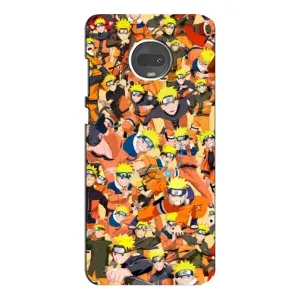 Чехлы с принтом Наруто на Motorola MOTO G7 Plus (Коллаж Наруто)