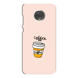 Чехол с изображением вкусной еды для Motorola MOTO G7 Plus (Кружка кофе)