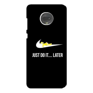 Силиконовый Чехол на Motorola MOTO G7 Plus с картинкой Nike (Later)
