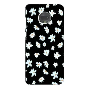 Чехол с ромашками на Motorola MOTO G7 Plus (Маленькие ромашки)