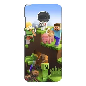 Чохли для Motorola MOTO G7 Plus (Персонажі МайнКрафт) (Майн-крафт)