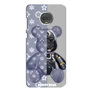 Силиконовый чехол для Motorola MOTO G7 Plus (Медведь Louis Vuitton)