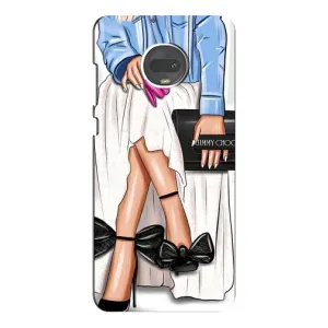 Силиконовый Чехол на Motorola MOTO G7 Plus с картинкой Стильных Девушек (Мода)