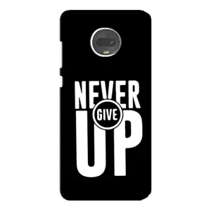 Силиконовый Чехол на Motorola MOTO G7 Plus с картинкой Nike (Never Give UP)